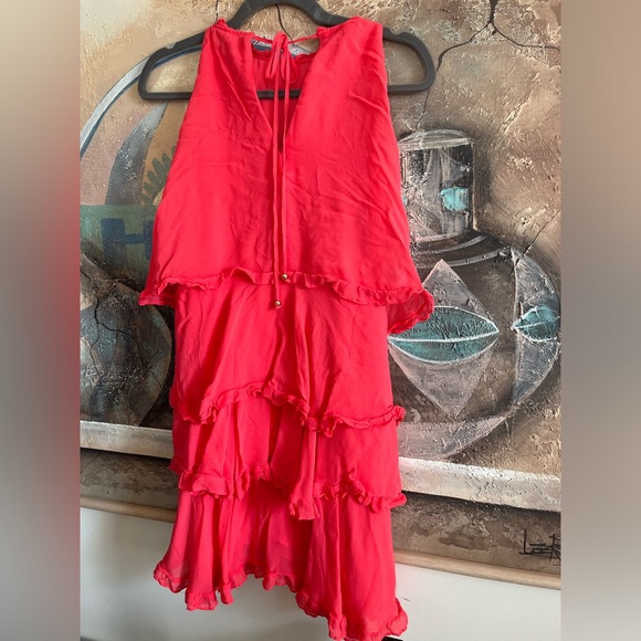 Evernew Pink Tiered Mini Dress - Picture 6 of 9